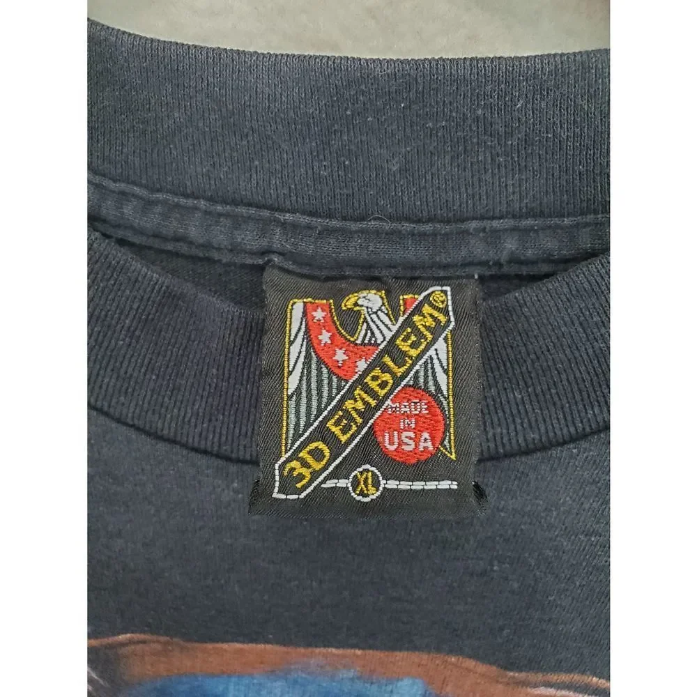 Vintage 3D Emblem Sturgis 1993 Easyriders Legends Never Die T-Shirt Men's Size X - Picture 3 of 9
